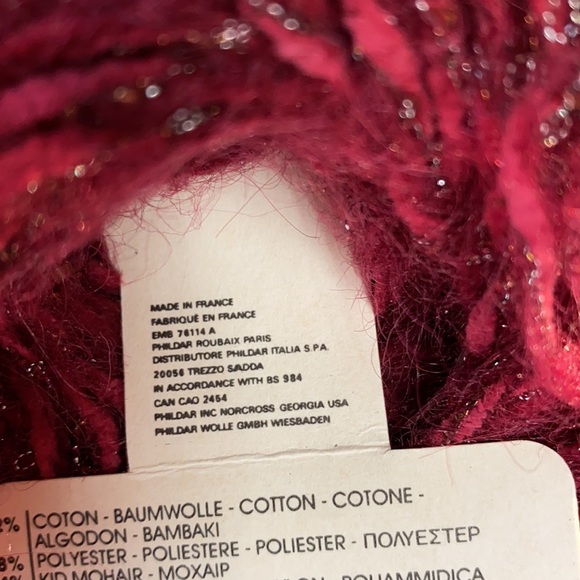 PHILDAR Maritza yarn lot of 7 skeins cotton/poly/mohair blend, made in France - Picture 5 of 6